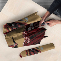 Western Yoke Umbrella Black Santa Cowboy Retro Style - Wonder Print Shop