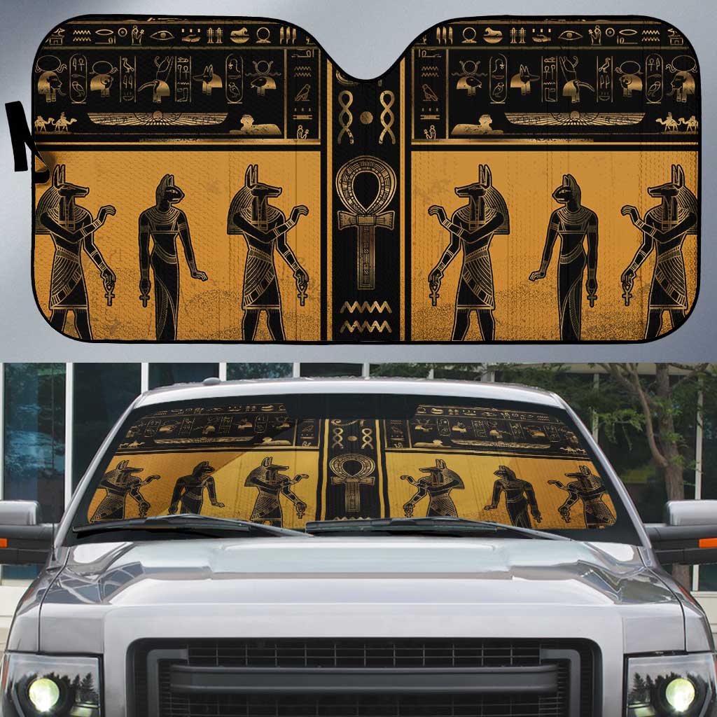 Egypt Auto Sun Shade Ancient Ankh Luxury - Wonder Print Shop