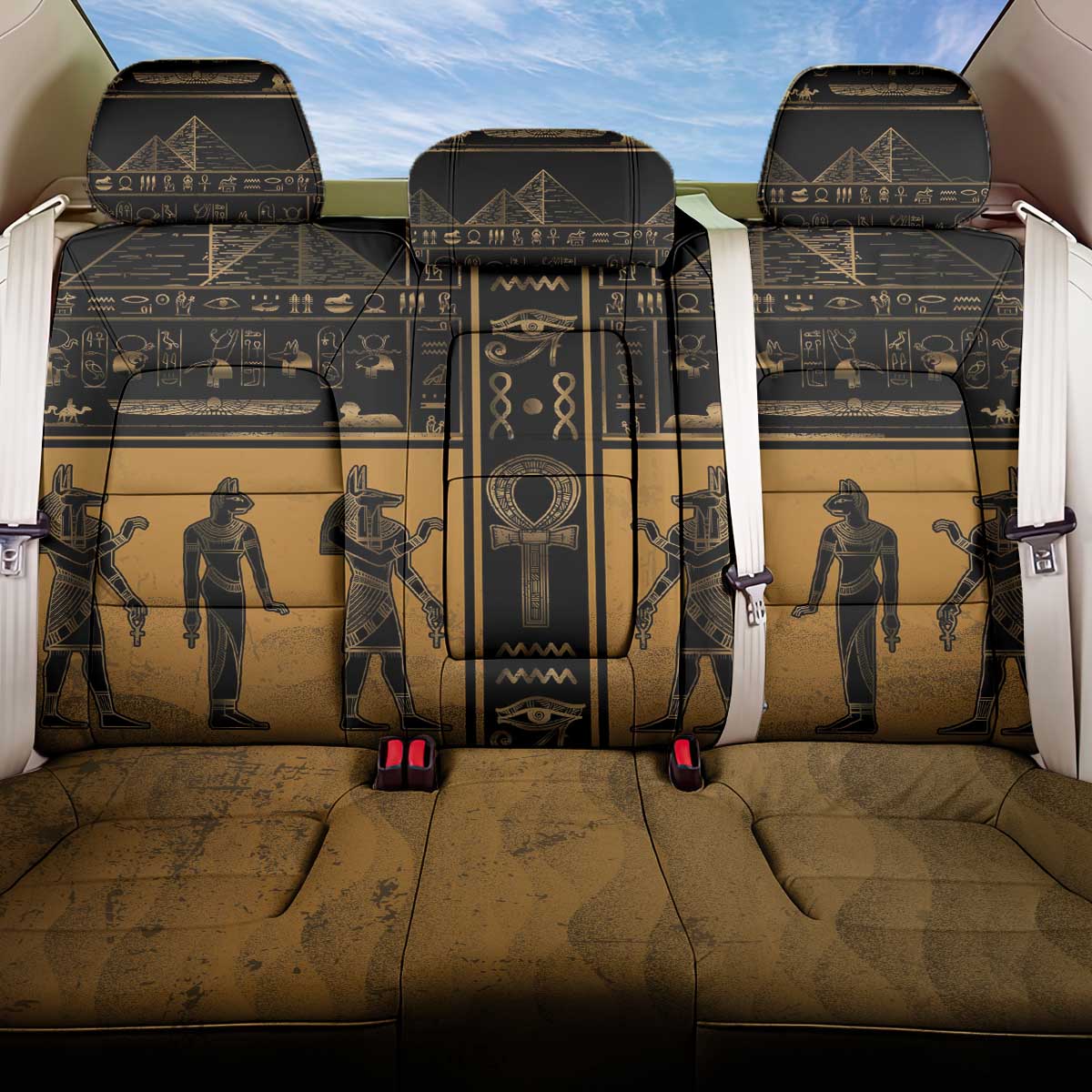 Egypt Back Car Seat Cover Ancient Ankh Luxury - Wonder Print Shop