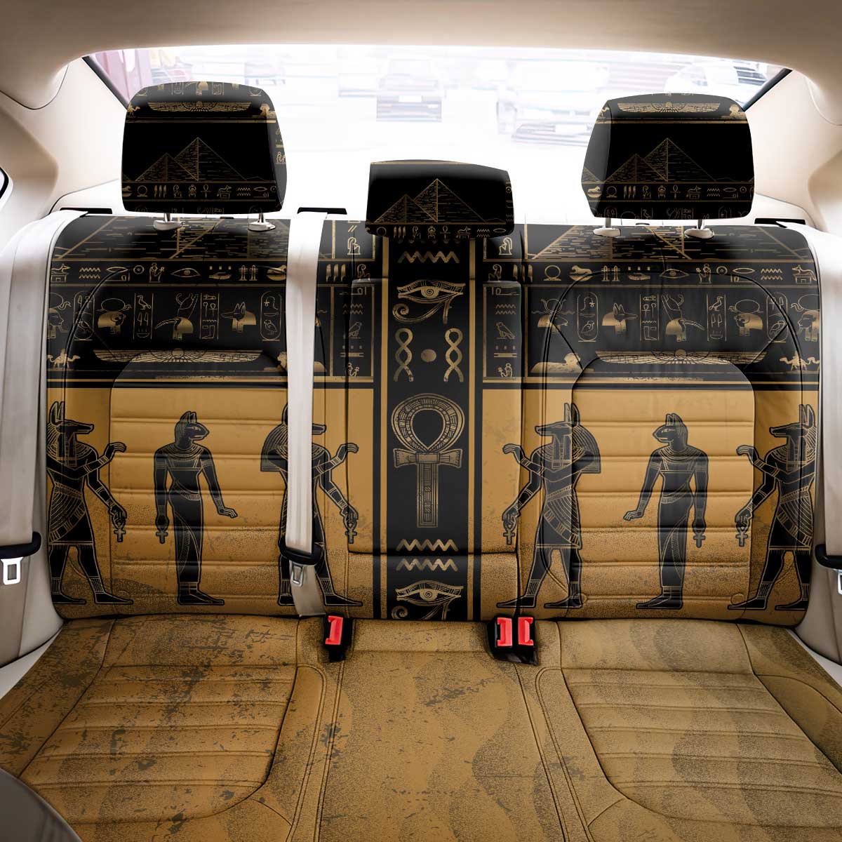 Egypt Back Car Seat Cover Ancient Ankh Luxury - Wonder Print Shop