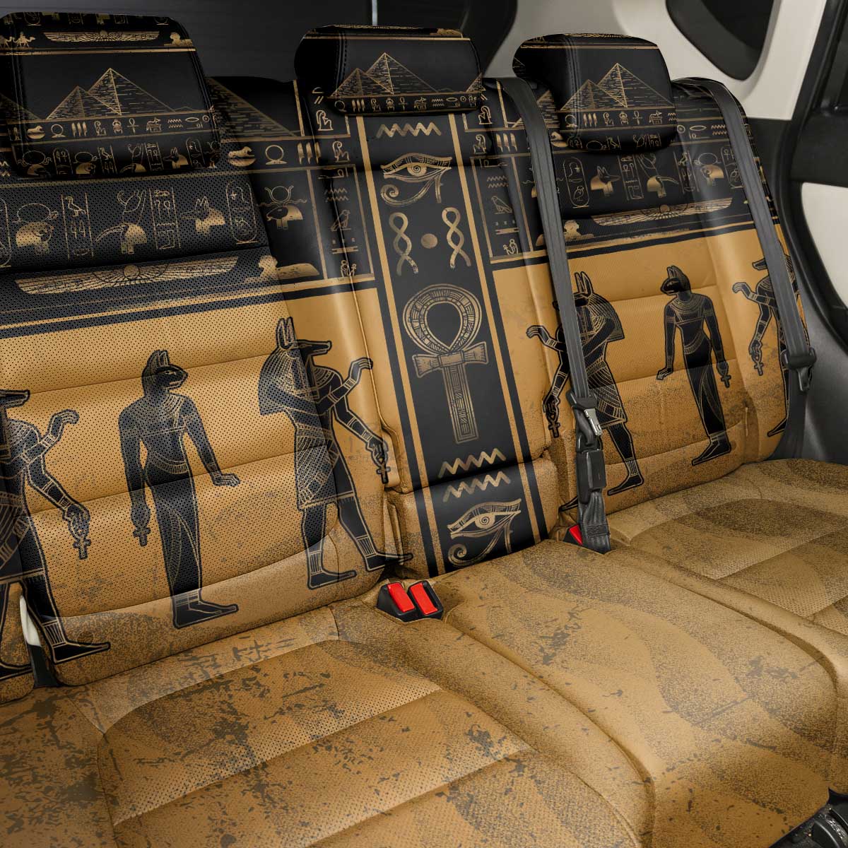 Egypt Back Car Seat Cover Ancient Ankh Luxury - Wonder Print Shop