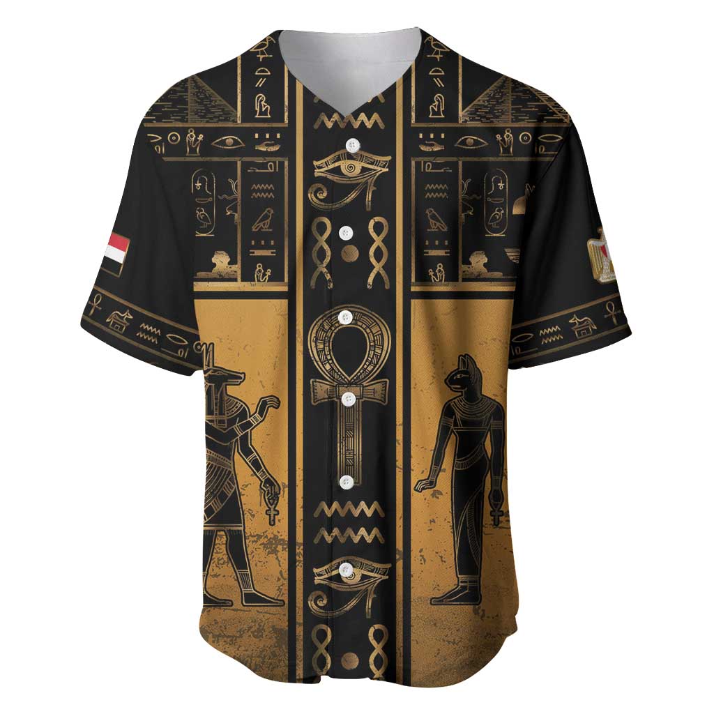 Personalized Egypt Baseball Jersey Ancient Ankh Luxury - Wonder Print Shop
