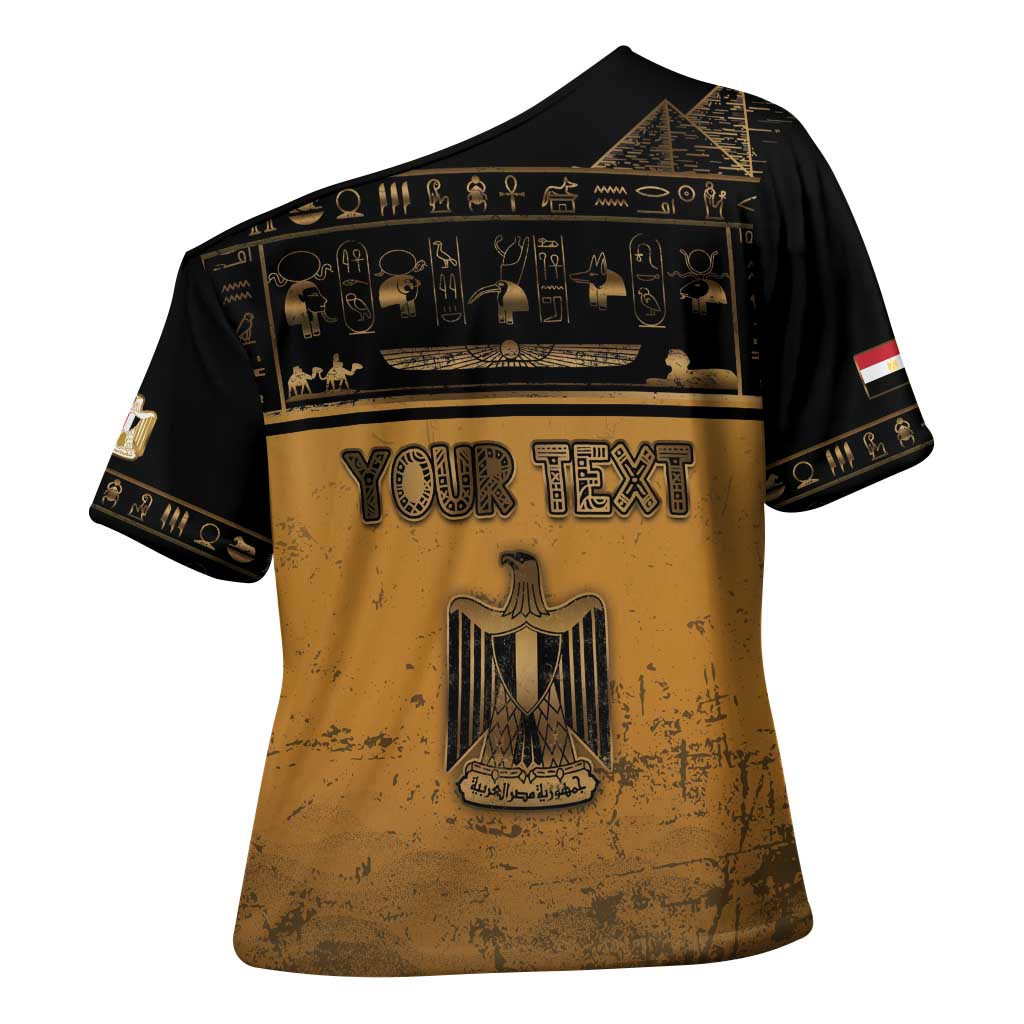 Personalized Egypt Cross Shoulder Shirt Ancient Ankh Luxury - Wonder Print Shop