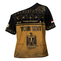 Personalized Egypt Cross Shoulder Shirt Ancient Ankh Luxury - Wonder Print Shop