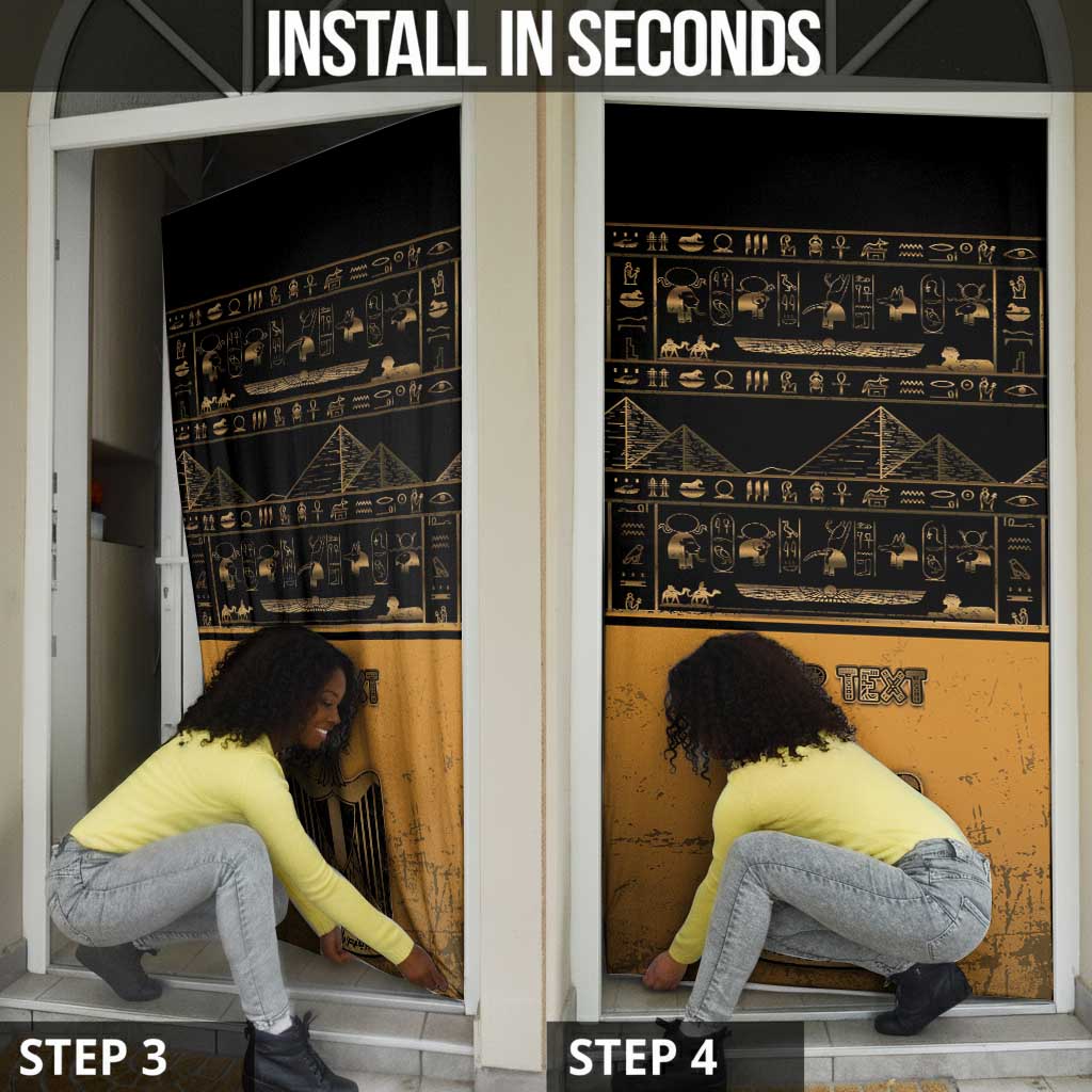 Personalized Egypt Door Cover Ancient Ankh Luxury - Wonder Print Shop