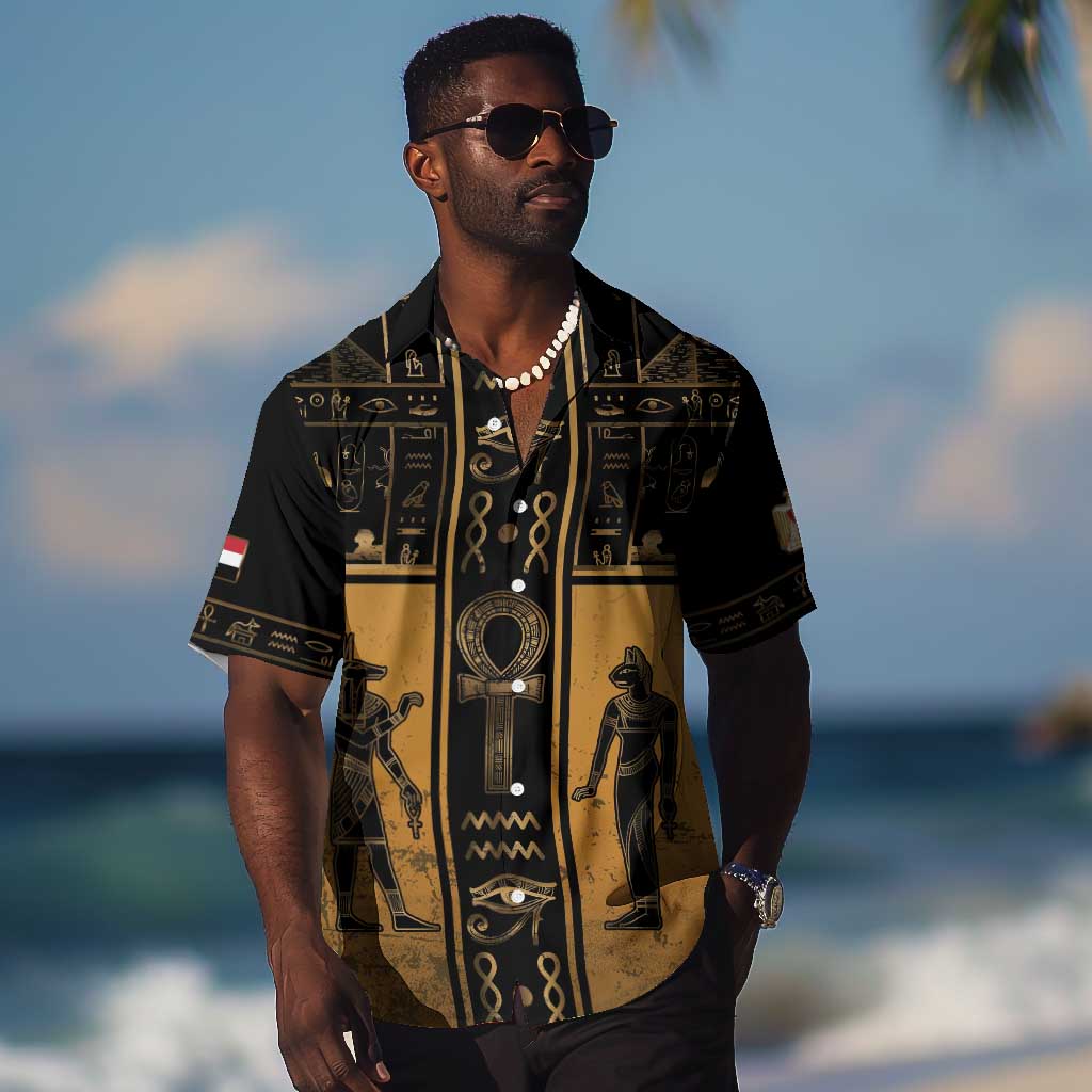 Personalized Egypt Hawaiian Shirt Ancient Ankh Luxury - Wonder Print Shop