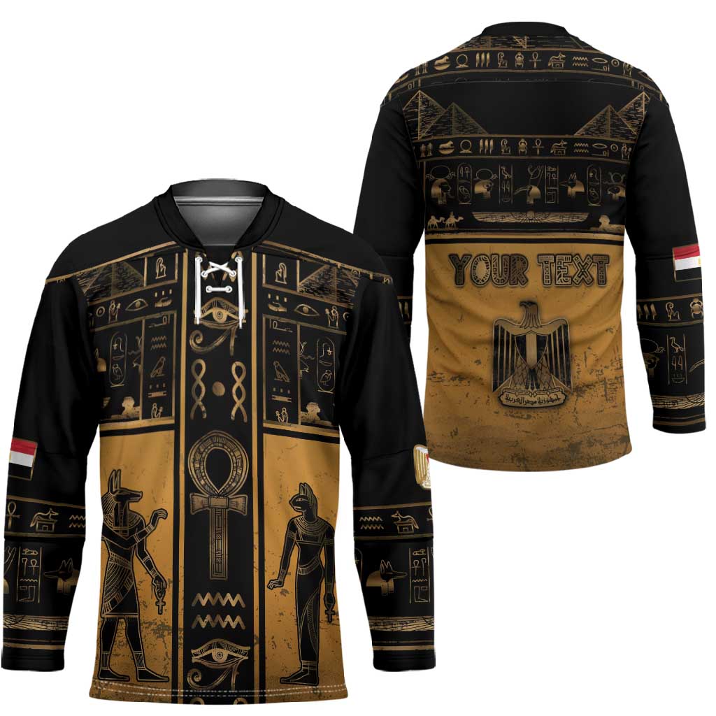 Personalized Egypt Hockey Jersey Ancient Ankh Luxury - Wonder Print Shop