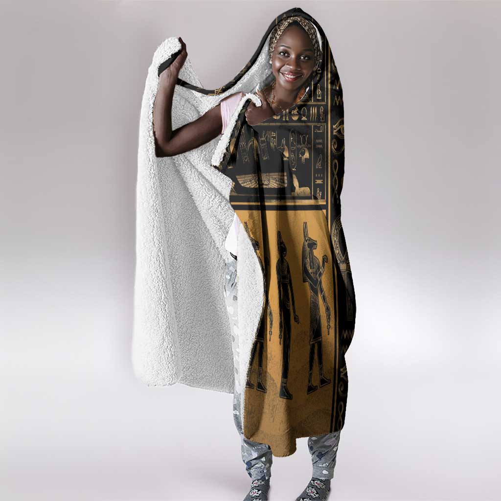 Egypt Hooded Blanket Ancient Ankh Luxury - Wonder Print Shop