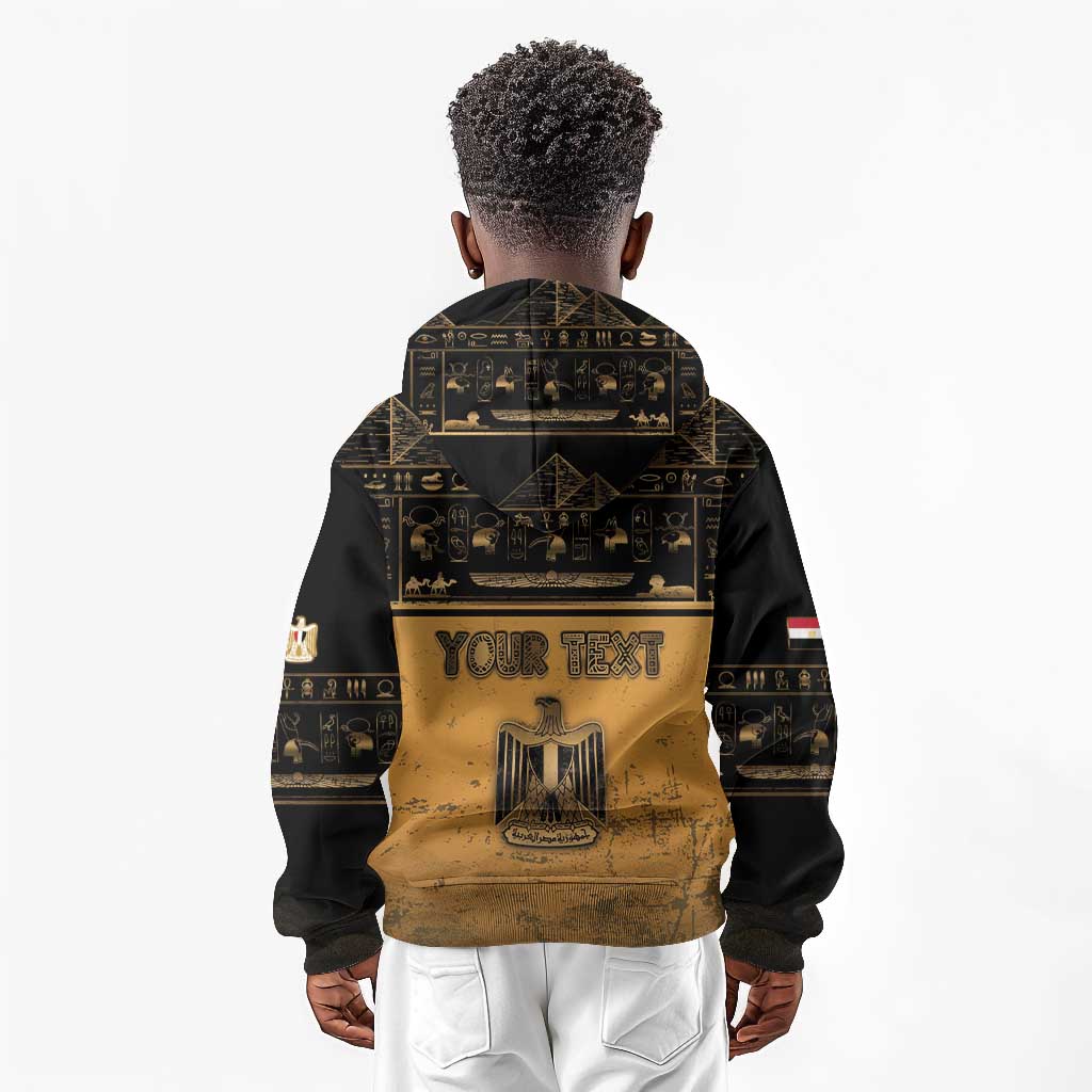 Personalized Egypt Kid Hoodie Ancient Ankh Luxury - Wonder Print Shop