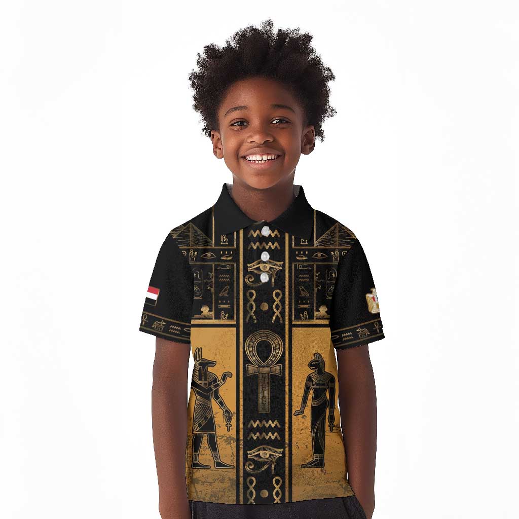 Personalized Egypt Kid Polo Shirt Ancient Ankh Luxury - Wonder Print Shop