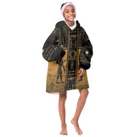 Personalized Egypt Kid Wearable Blanket Hoodie Ancient Ankh Luxury - Wonder Print Shop