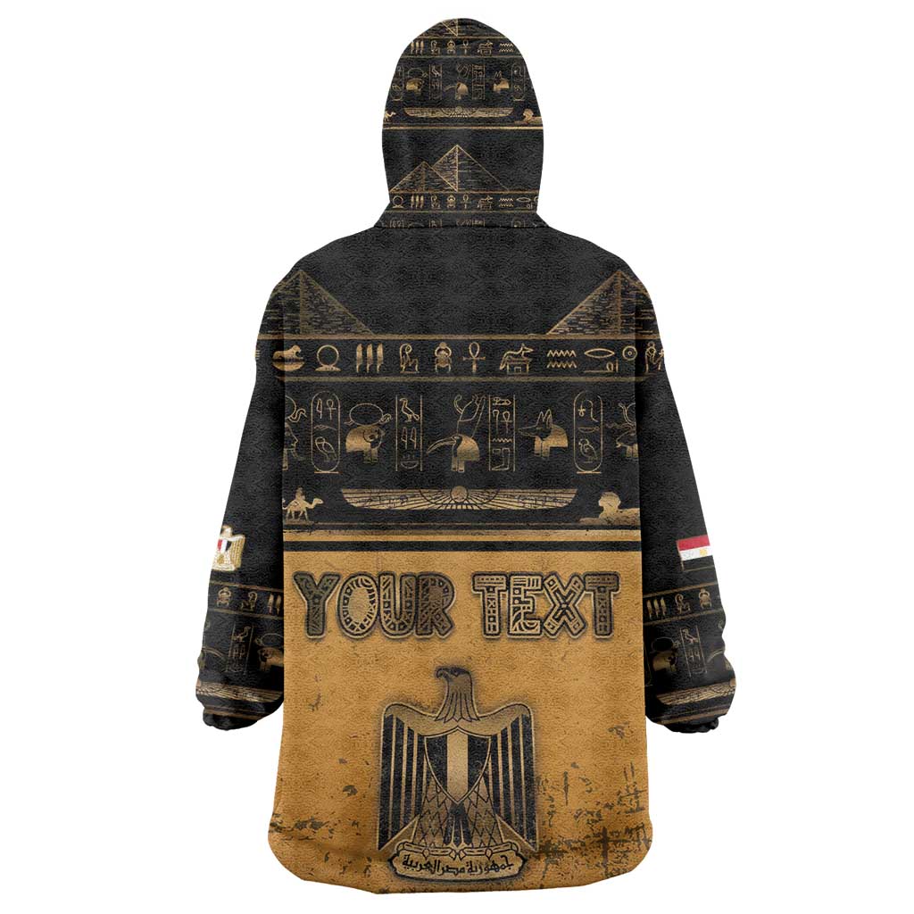Personalized Egypt Kid Wearable Blanket Hoodie Ancient Ankh Luxury - Wonder Print Shop