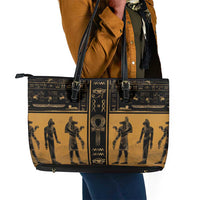 Egypt Leather Tote Bag Ancient Ankh Luxury - Wonder Print Shop