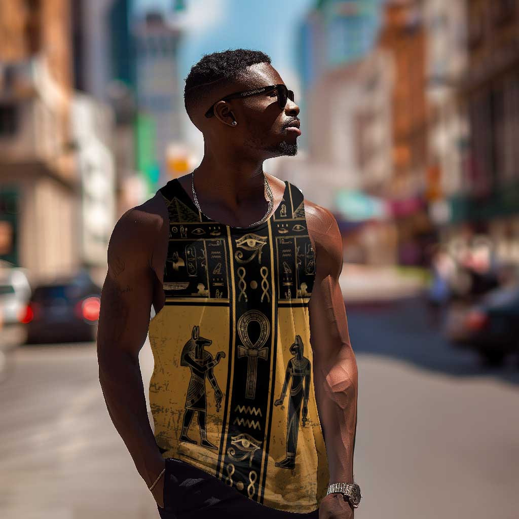 Personalized Egypt Men Tank Top Ancient Ankh Luxury - Wonder Print Shop