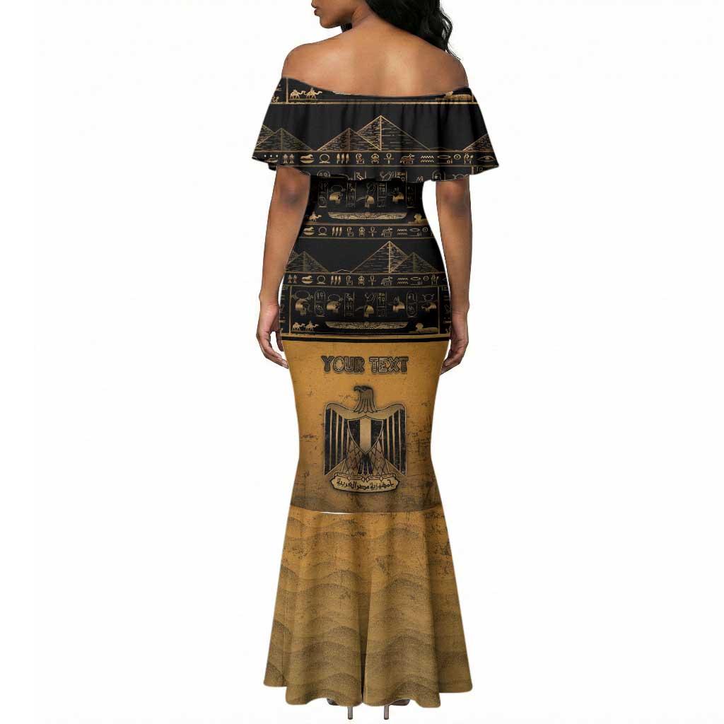 Personalized Egypt Mermaid Dress Ancient Ankh Luxury - Wonder Print Shop