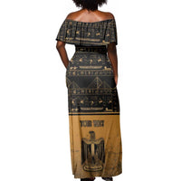 Personalized Egypt Off Shoulder Maxi Dress Ancient Ankh Luxury - Wonder Print Shop