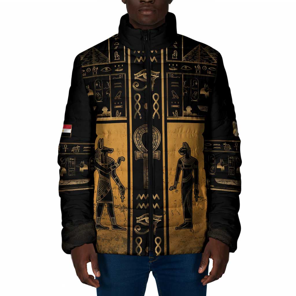 Personalized Egypt Padded Jacket Ancient Ankh Luxury - Wonder Print Shop
