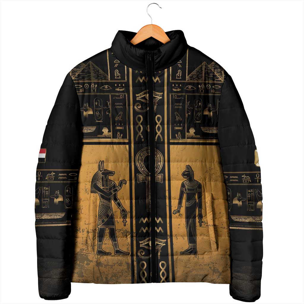 Personalized Egypt Padded Jacket Ancient Ankh Luxury - Wonder Print Shop