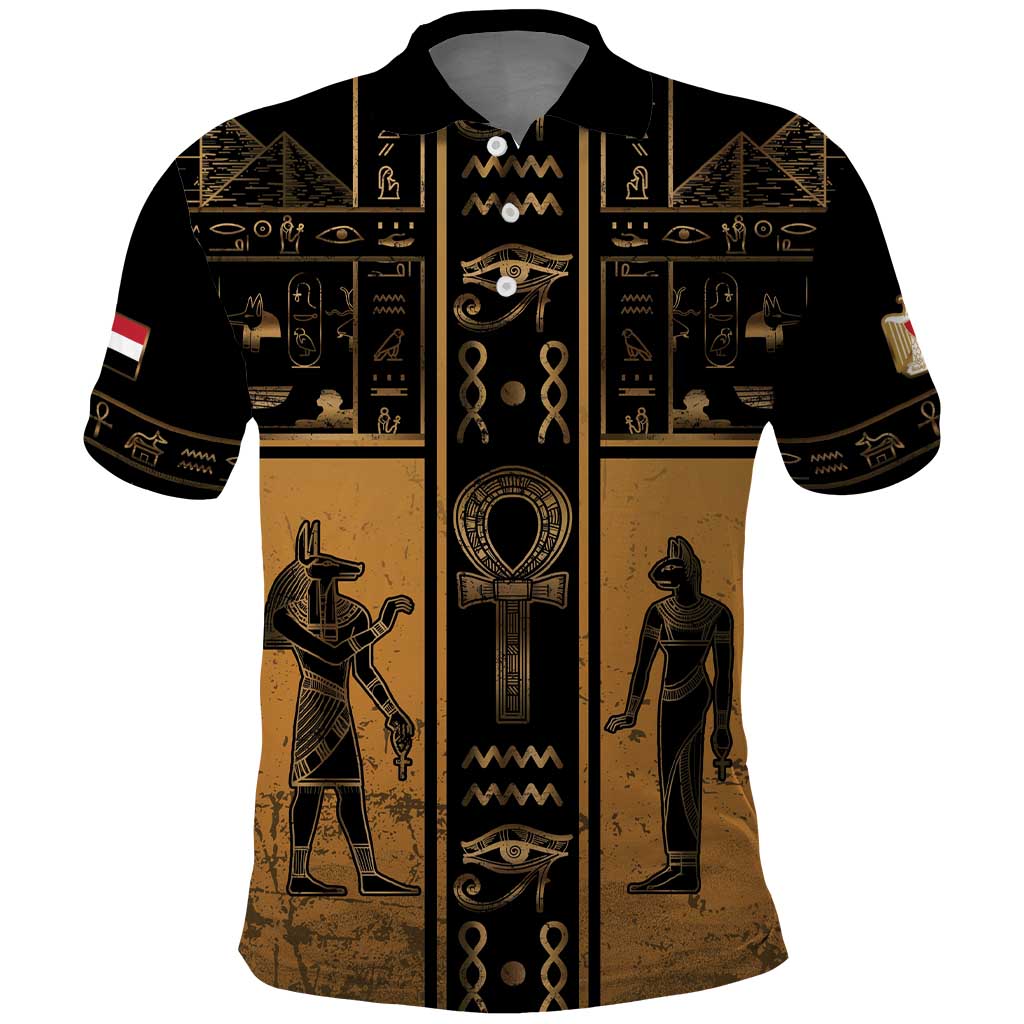 Personalized Egypt Polo Shirt Ancient Ankh Luxury - Wonder Print Shop