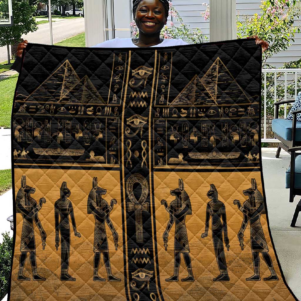 Egypt Quilt Ancient Ankh Luxury - Wonder Print Shop