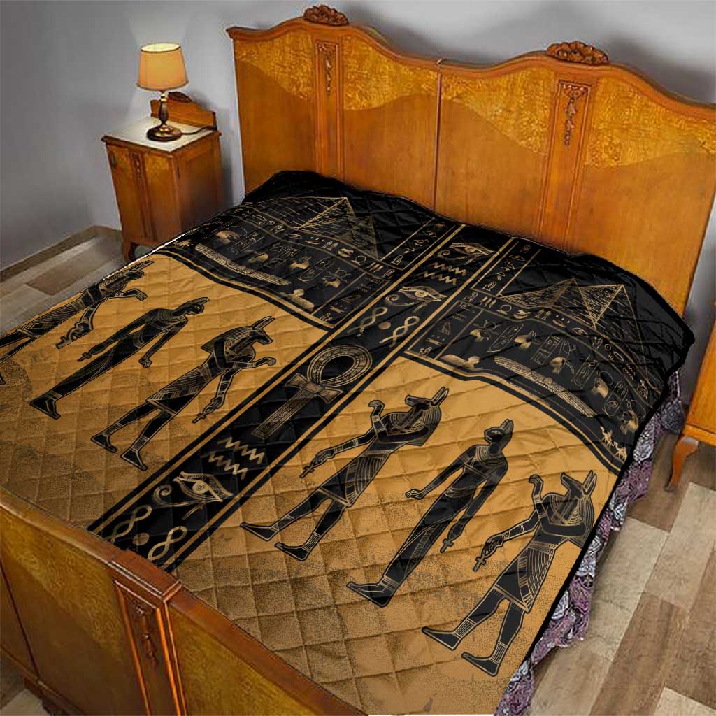 Egypt Quilt Ancient Ankh Luxury - Wonder Print Shop