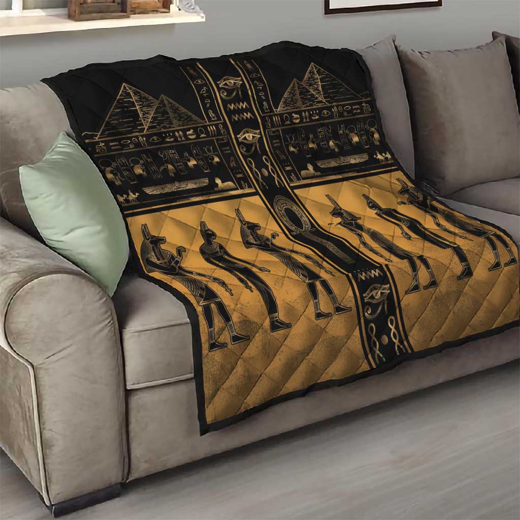 Egypt Quilt Ancient Ankh Luxury - Wonder Print Shop