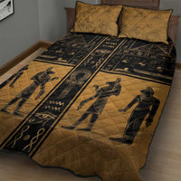 Egypt Quilt Bed Set Ancient Ankh Luxury - Wonder Print Shop