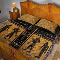 Egypt Quilt Bed Set Ancient Ankh Luxury - Wonder Print Shop