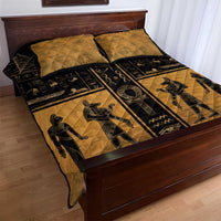 Egypt Quilt Bed Set Ancient Ankh Luxury - Wonder Print Shop