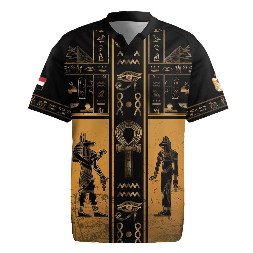 Personalized Egypt Rugby Jersey Ancient Ankh Luxury - Wonder Print Shop