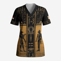 Personalized Egypt Scrub Top Ancient Ankh Luxury - Wonder Print Shop