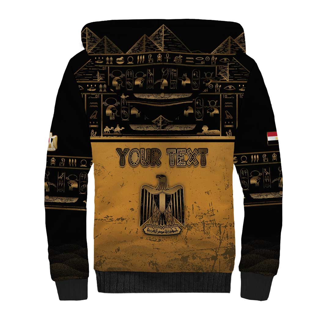 Personalized Egypt Sherpa Hoodie Ancient Ankh Luxury - Wonder Print Shop