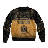 Personalized Egypt Sleeve Zip Bomber Jacket Ancient Ankh Luxury - Wonder Print Shop