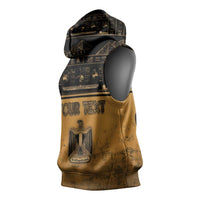 Personalized Egypt Sleeveless Hoodie Ancient Ankh Luxury - Wonder Print Shop