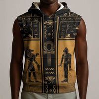 Personalized Egypt Sleeveless Hoodie Ancient Ankh Luxury - Wonder Print Shop