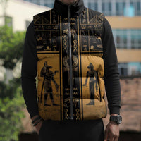 Personalized Egypt Sleeveless Puffer Jacket Ancient Ankh Luxury - Wonder Print Shop