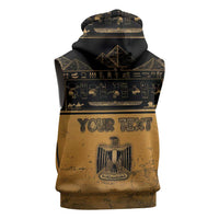 Personalized Egypt Sleeveless Zip Hoodie Ancient Ankh Luxury - Wonder Print Shop