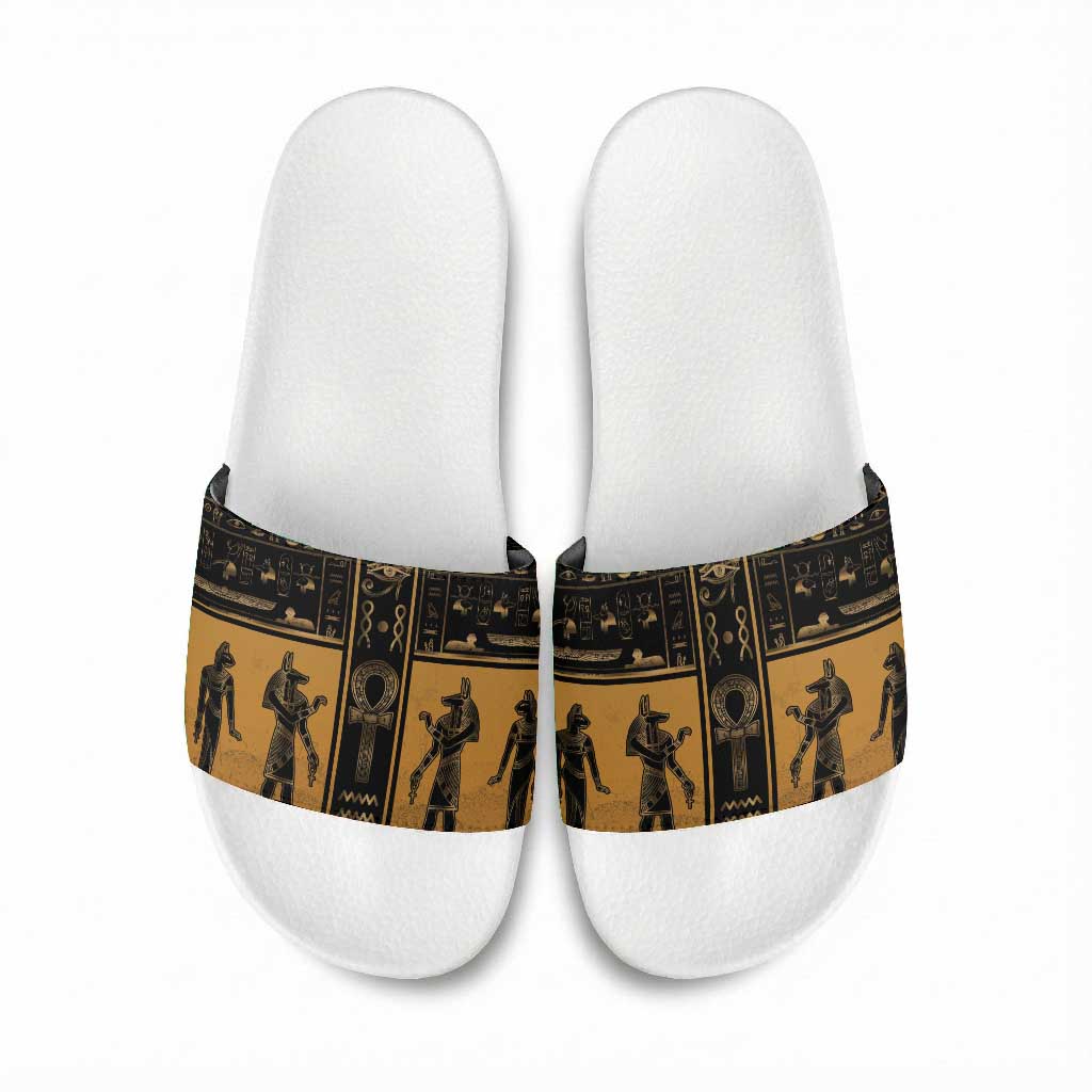 Egypt Slide Sandals Ancient Ankh Luxury - Wonder Print Shop