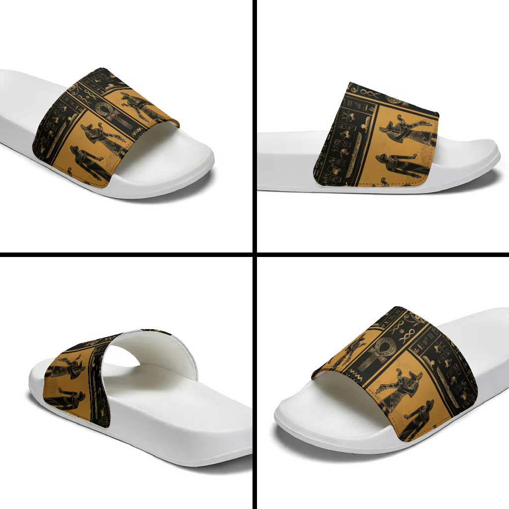 Egypt Slide Sandals Ancient Ankh Luxury - Wonder Print Shop