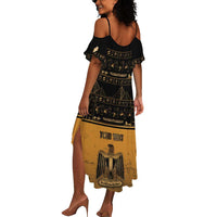 Personalized Egypt Summer Maxi Dress Ancient Ankh Luxury - Wonder Print Shop