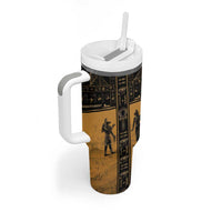 Personalized Egypt Tumbler With Handle Ancient Ankh Luxury - Wonder Print Shop