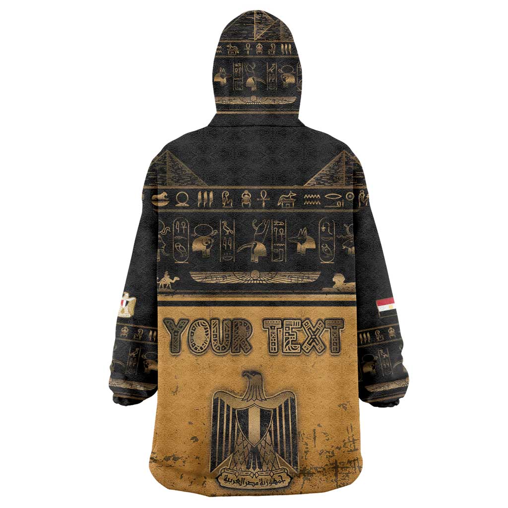 Personalized Egypt Wearable Blanket Hoodie Ancient Ankh Luxury - Wonder Print Shop