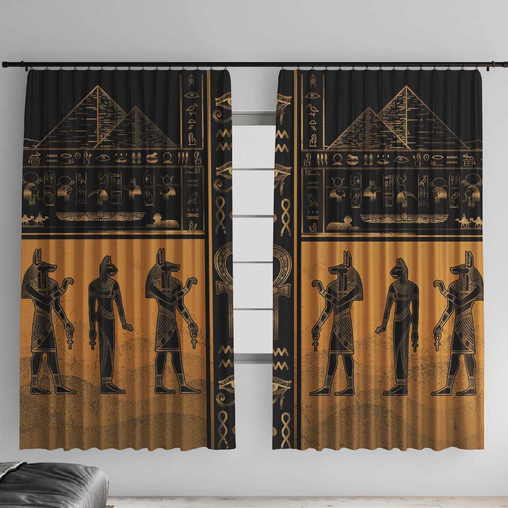 Egypt Window Curtain Ancient Ankh Luxury - Wonder Print Shop