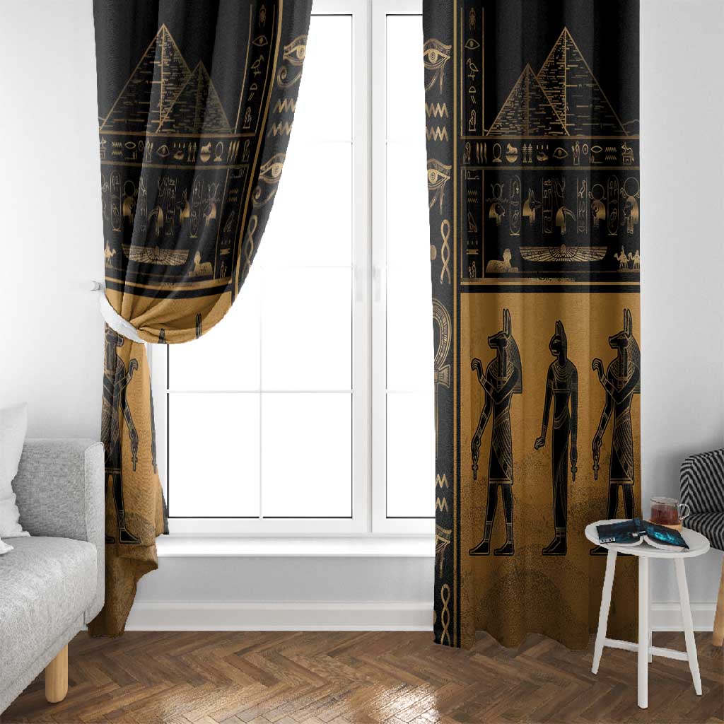 Egypt Window Curtain Ancient Ankh Luxury - Wonder Print Shop