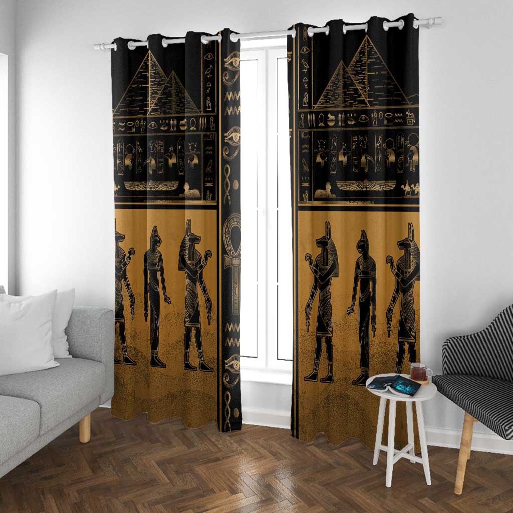 Egypt Window Curtain Ancient Ankh Luxury - Wonder Print Shop