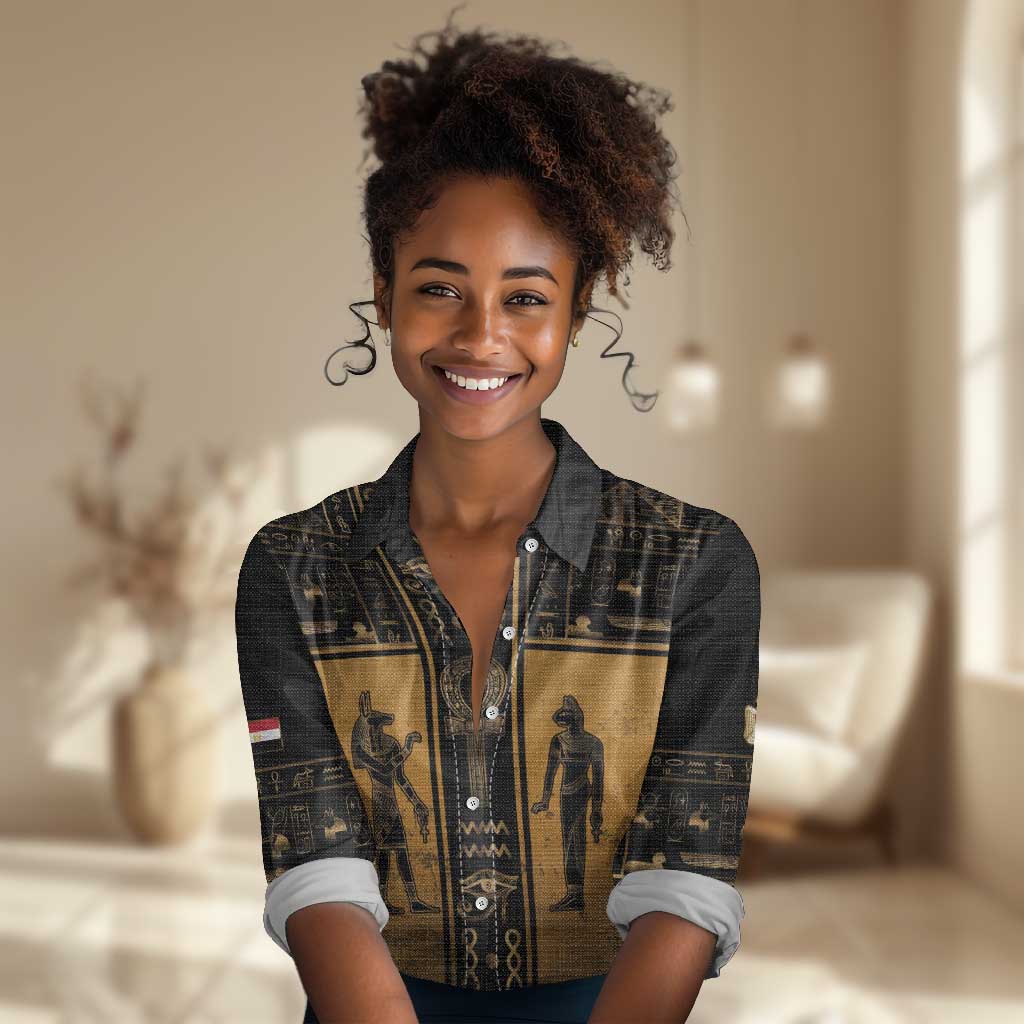 Personalized Egypt Women Casual Shirt Ancient Ankh Luxury - Wonder Print Shop