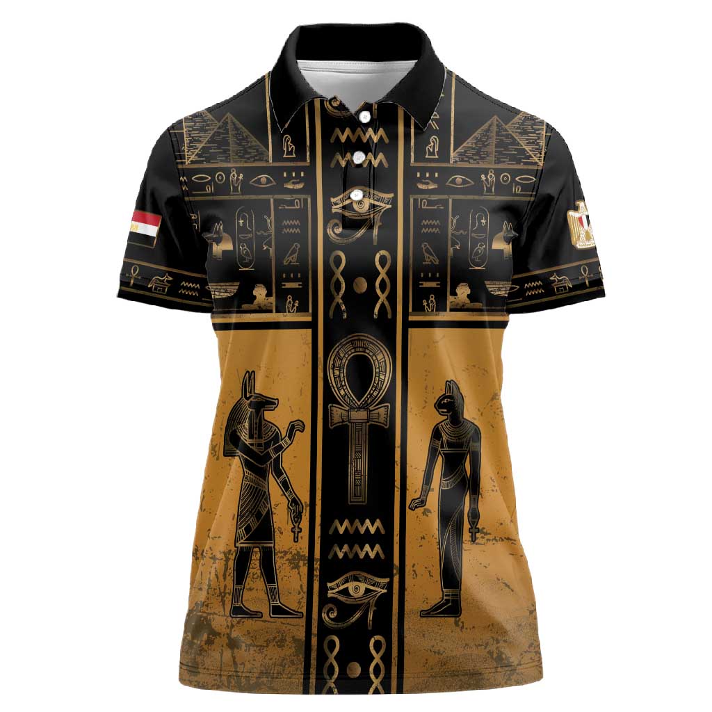 Personalized Egypt Women Polo Shirt Ancient Ankh Luxury - Wonder Print Shop