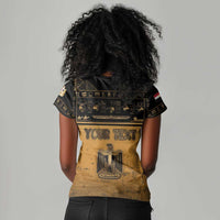 Personalized Egypt Women V-Neck T-Shirt Ancient Ankh Luxury - Wonder Print Shop