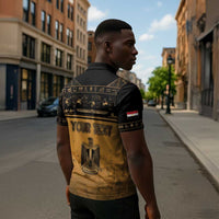Personalized Egypt Zipper Polo Shirt Ancient Ankh Luxury - Wonder Print Shop