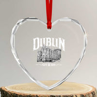 Dublin Castle Ireland Est 988 Travel Souvenir Heart Crystal Glass Ornament